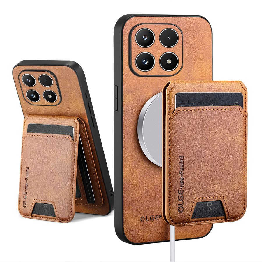 Leather Wallet Card Holder Phone Cover - Xiaomi 17용 지갑 카드 홀더 전화