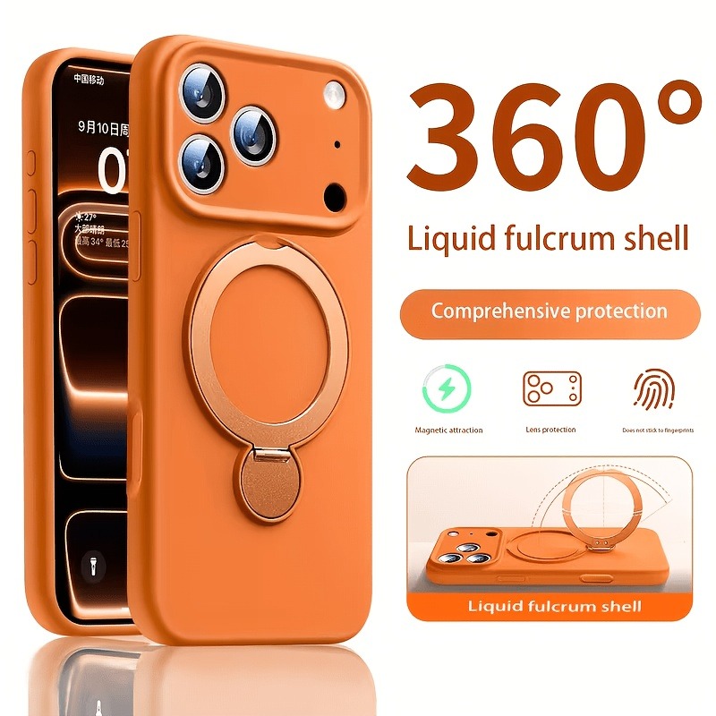 Liquid Silicone Magnetic Phone Case - 360도 회전 마그네틱 스탠드 액상 실리콘