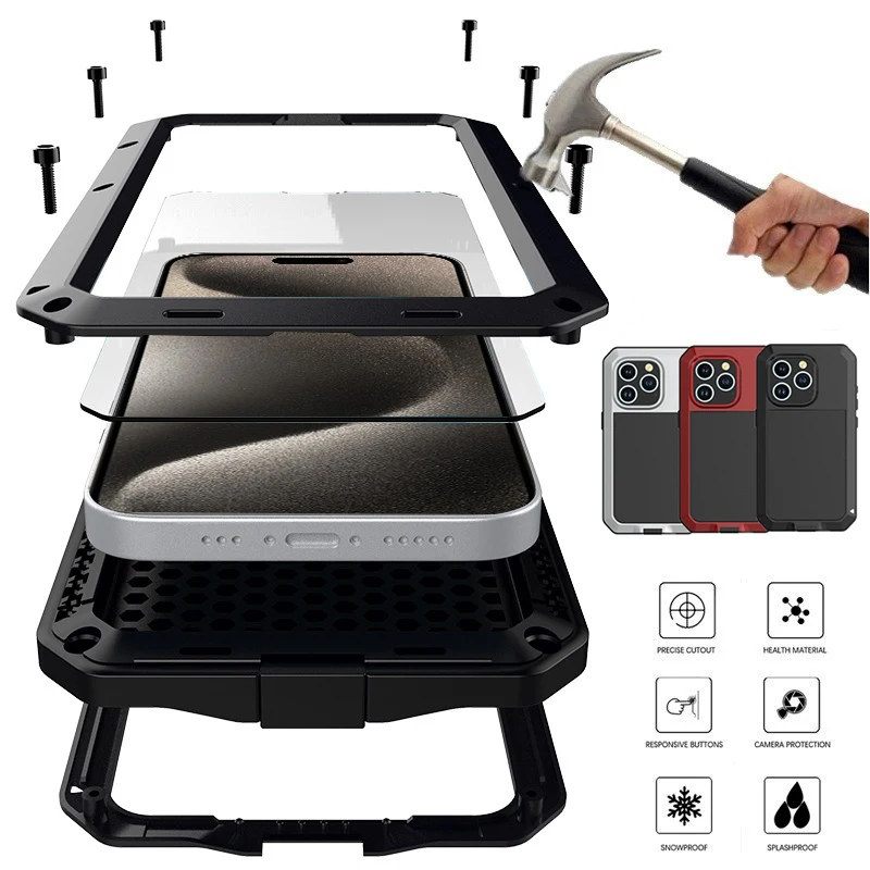 Heavy Duty 360 Full Body Protective Case - iPhone 16e 15 14 13 12