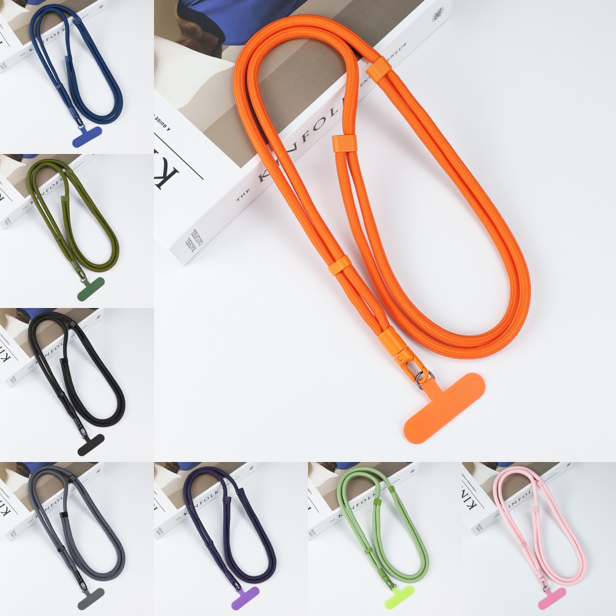 Crossbody Lanyard Neck Strap Case - 업그레이드된 클립이 있는 범용 휴대폰 목걸이,