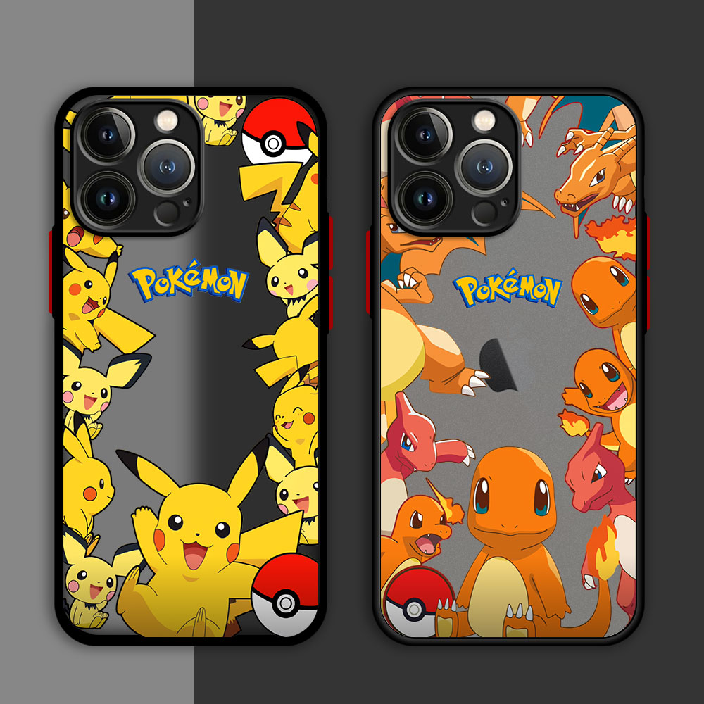 Matte Hard Pc Back Case - 뜨거운 애니메이션 만화 포켓몬 케이스 Apple