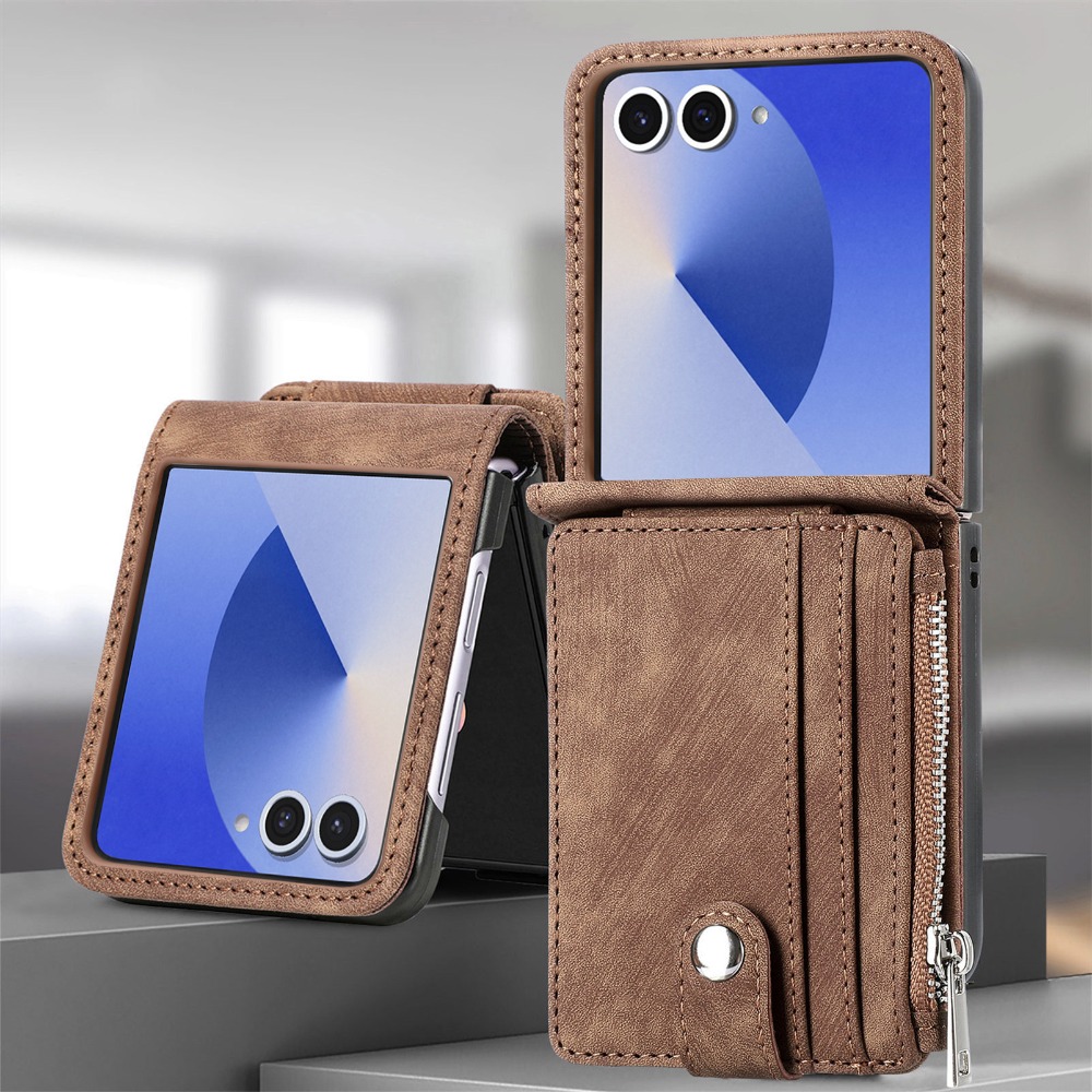 삼성 갤럭시 Z 플립 7 6 5 4 3 Flip7 Fl - Leather Wallet Card Holder Phone Cover 리뷰 및 가격