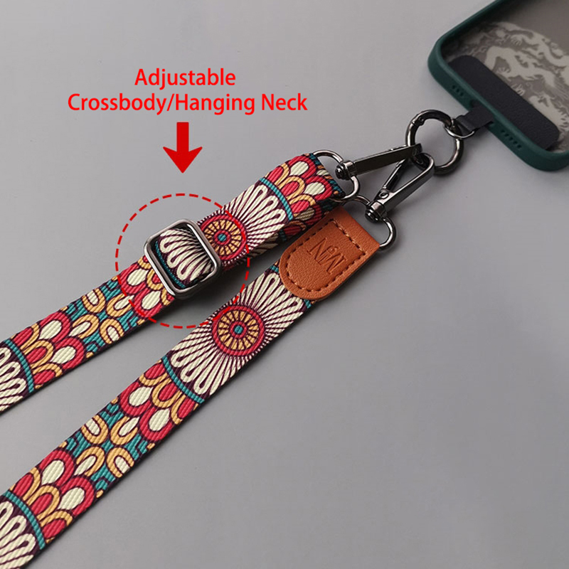레트로 토템 패턴 크로스 바디 핸드폰 매는 밧줄 조정  - Crossbody Lanyard Neck Strap Case 리뷰 및 가격