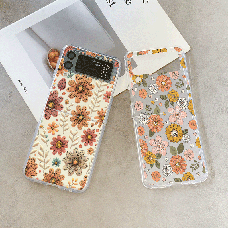 빈티지 꽃무늬 삼성 갤럭시 Z 플립 5 4 6 7 투명 - Vintage Floral Pattern Soft Case 리뷰 및 가격