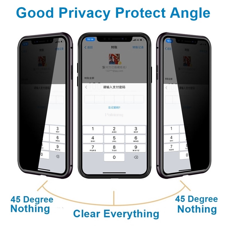아이폰 17 16 15 14 13 12 11 XR 11 - Anti Spy Privacy Glass Case 리뷰 및 가격